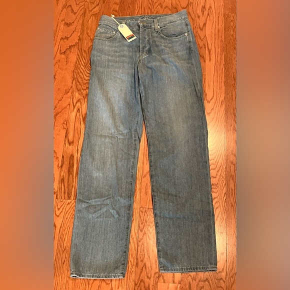 NWT Daily Blue MOOD in Echo Wash Rigid Relaxed Straight Leg Denim Size 28 - Picture 3 of 8